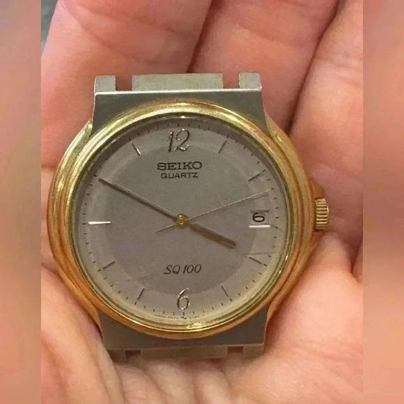 Seiko Other - VINTAGE SEIKO SQ100 TWO TONE STAINLESS STEEL WATCH HEAD
